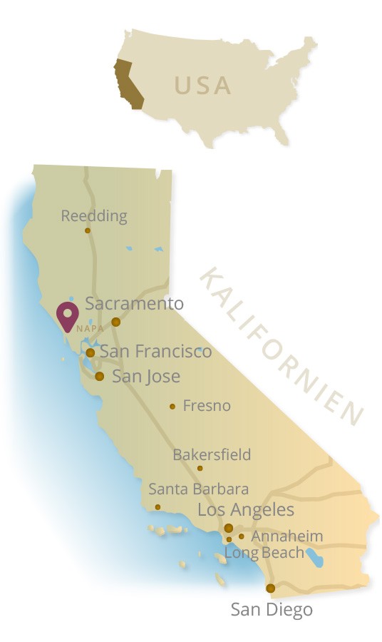 Kalifornien - geografische Karte